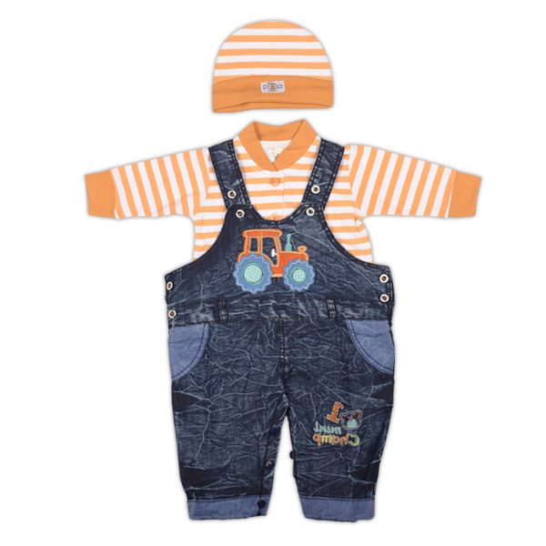 Dangri For Baby | Baby Rompers Jumpsuit 3 - 6 Months | Orange Colour